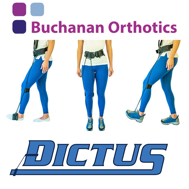 Dictus hip foot for foot drop and hip weakness